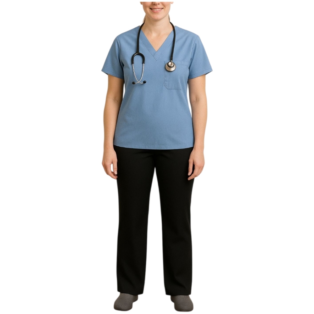 Women’s Straight Leg Scrub Pants in Black
